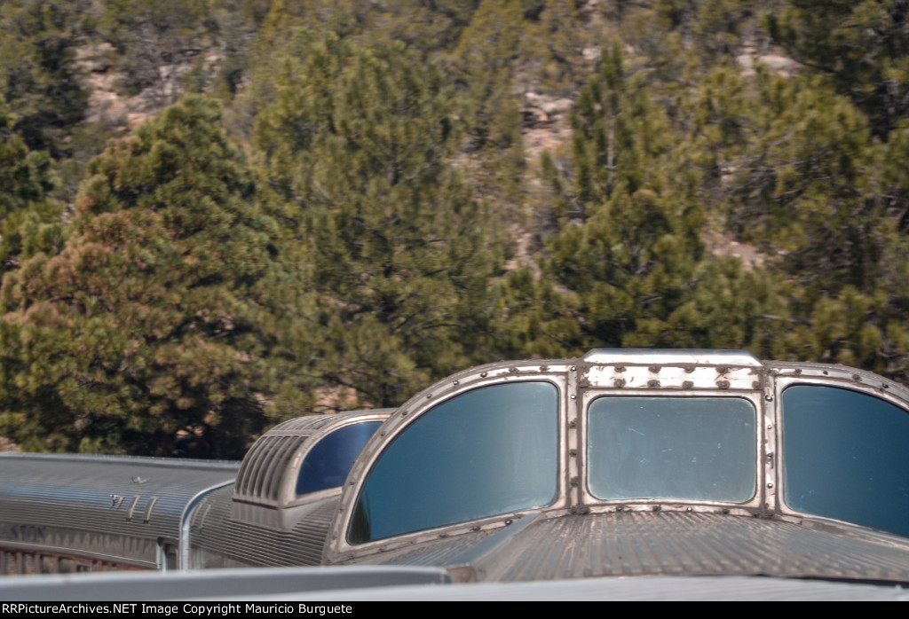 Grand Canyon Railway view from Coconino Dome interior